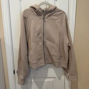 Lululemon Oversized Scuba Full Zip Hoodie Mojave Tan